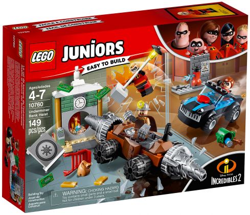 LEGO Juniors 10760 Les Indestructibles 2 : Le braquage d'une banque du Démolisseur