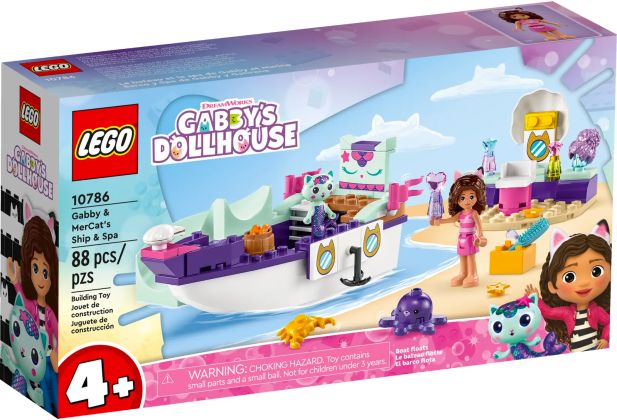 LEGO Gabby's Dollhouse 10786 Le bateau et le spa de Gabby et Marine