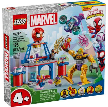 LEGO Marvel 10794 Le QG des lanceurs de toile de l’équipe Spidey