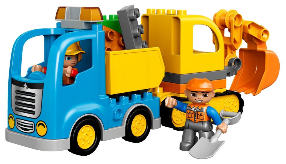 Duplo le Camion et la pelleteuse, engin de chantier jouet pour les