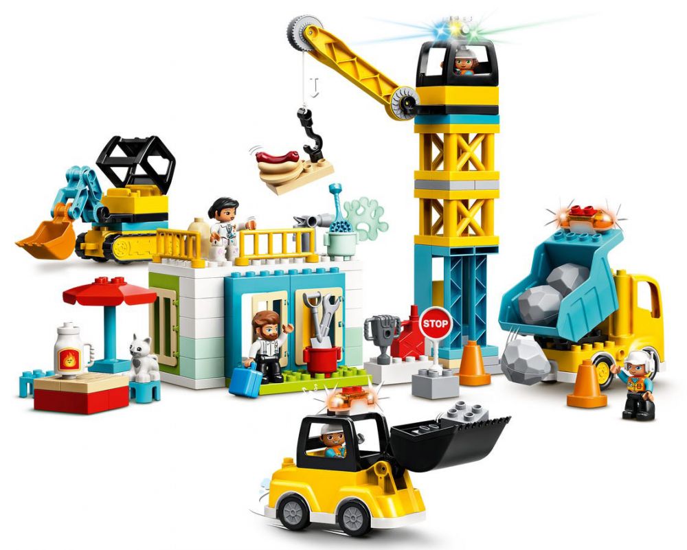 La grue et les engins de construction Lego