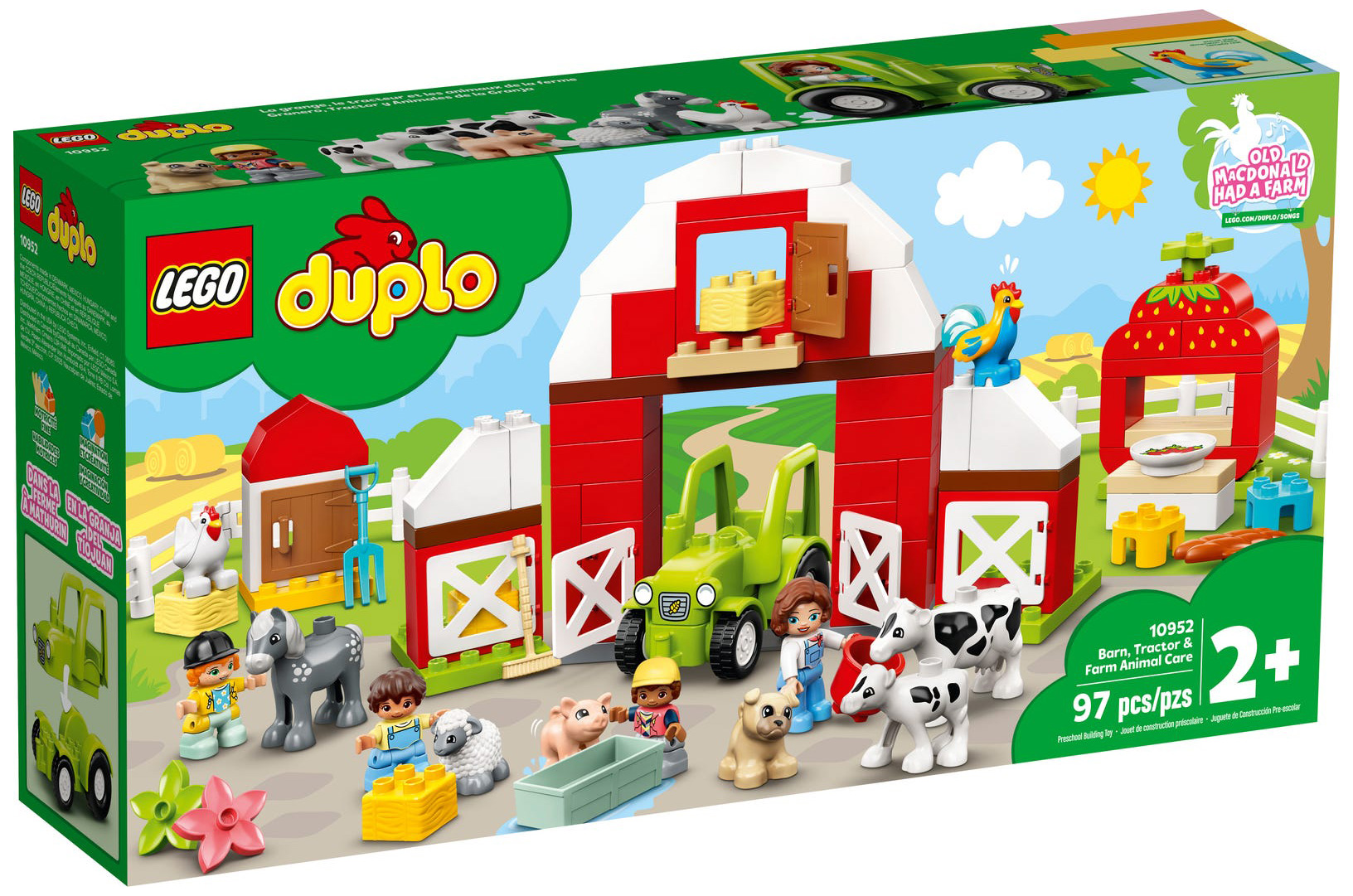 LEGO Duplo 10952 pas cher, La grange, le tracteur et les animaux de la ferme