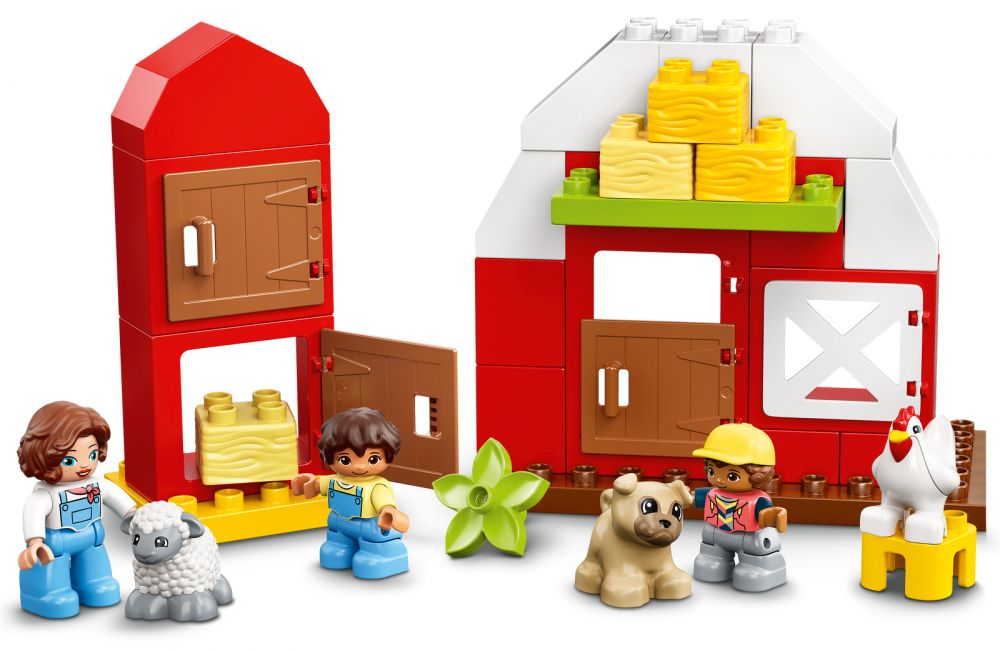 LEGO Duplo 10952 pas cher, La grange, le tracteur et les animaux de la ferme