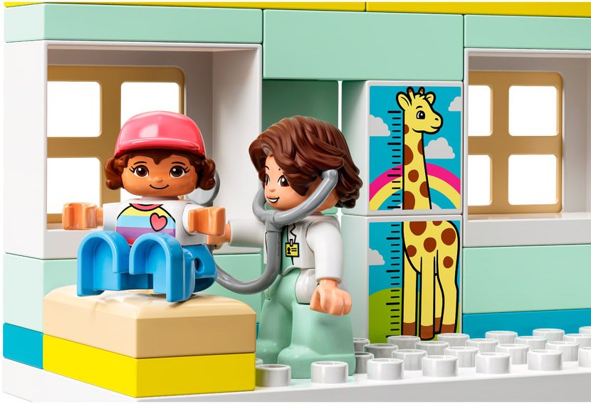 LEGO 10968 DUPLO La Visite Médicale, Jeu de Construction Grandes Briques,  Jouet Éducatif d'Apprentissage Pour Bébés Des 2 Ans - ADMI