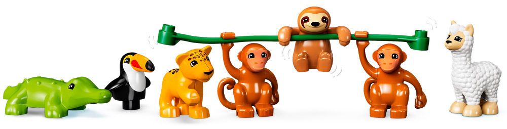 LEGO DUPLO 10975 Animaux Sauvages du Monde, Jouet et Figurines