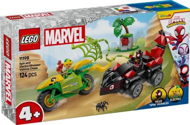 LEGO Marvel 11198 Course-poursuite entre Spin et Electro en dino-véhicules