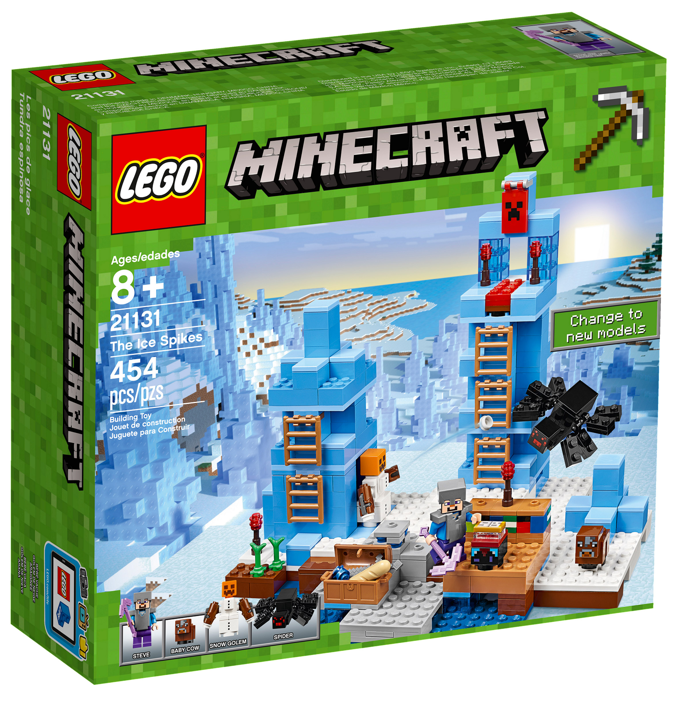 LEGO Minecraft 21131 pas cher, Les pics de glace