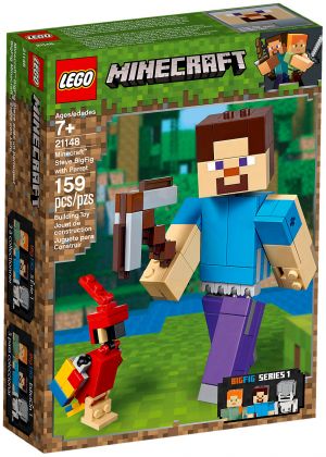 LEGO Minecraft 21148 Bigfigurine Minecraft Steve et son perroquet