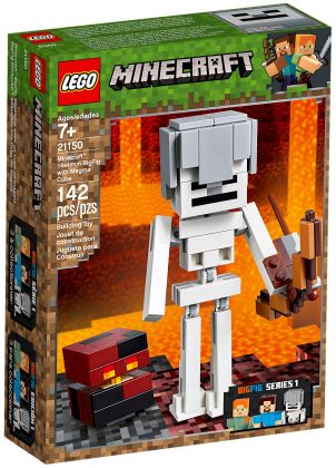 LEGO Minecraft 21150 Bigfigurine Minecraft Squelette avec un cube de magma