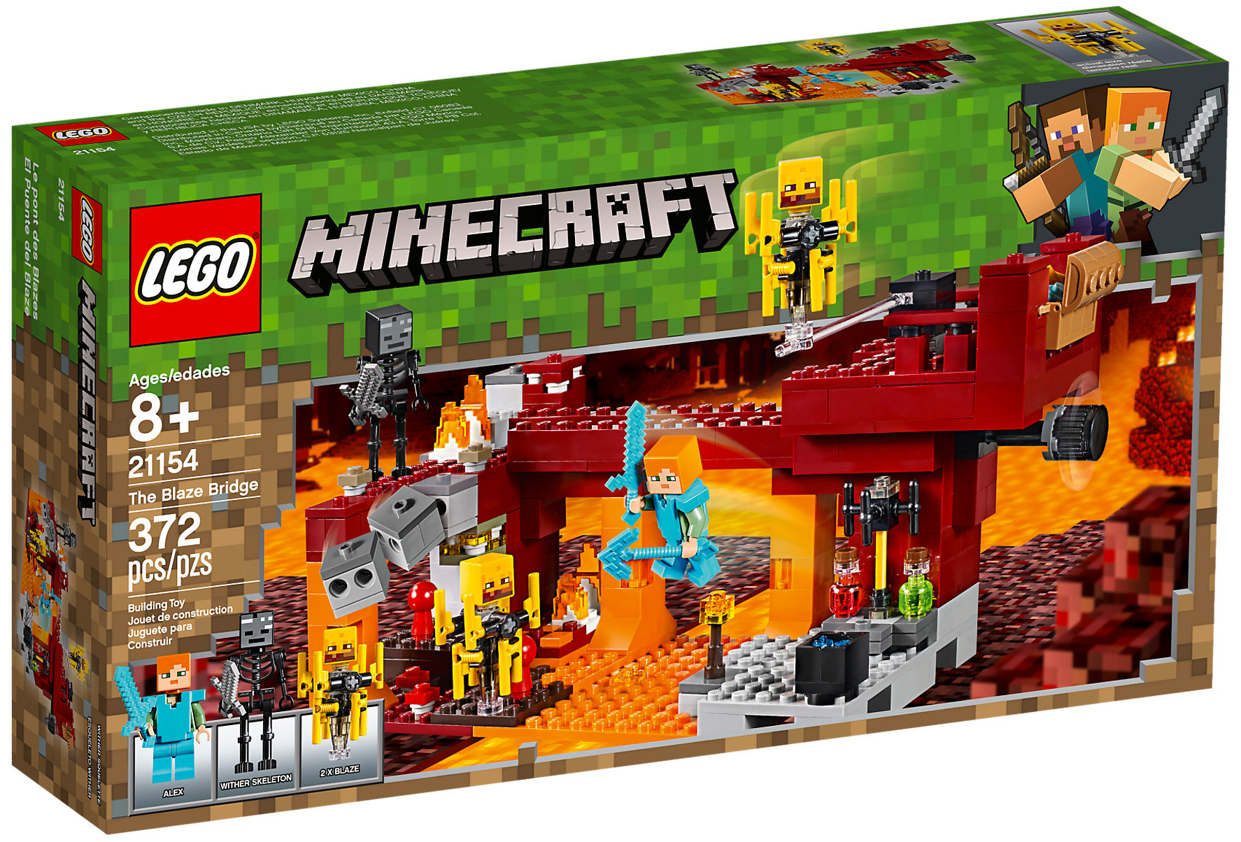 LEGO Minecraft 21148 pas cher, Bigfigurine Minecraft Steve et son