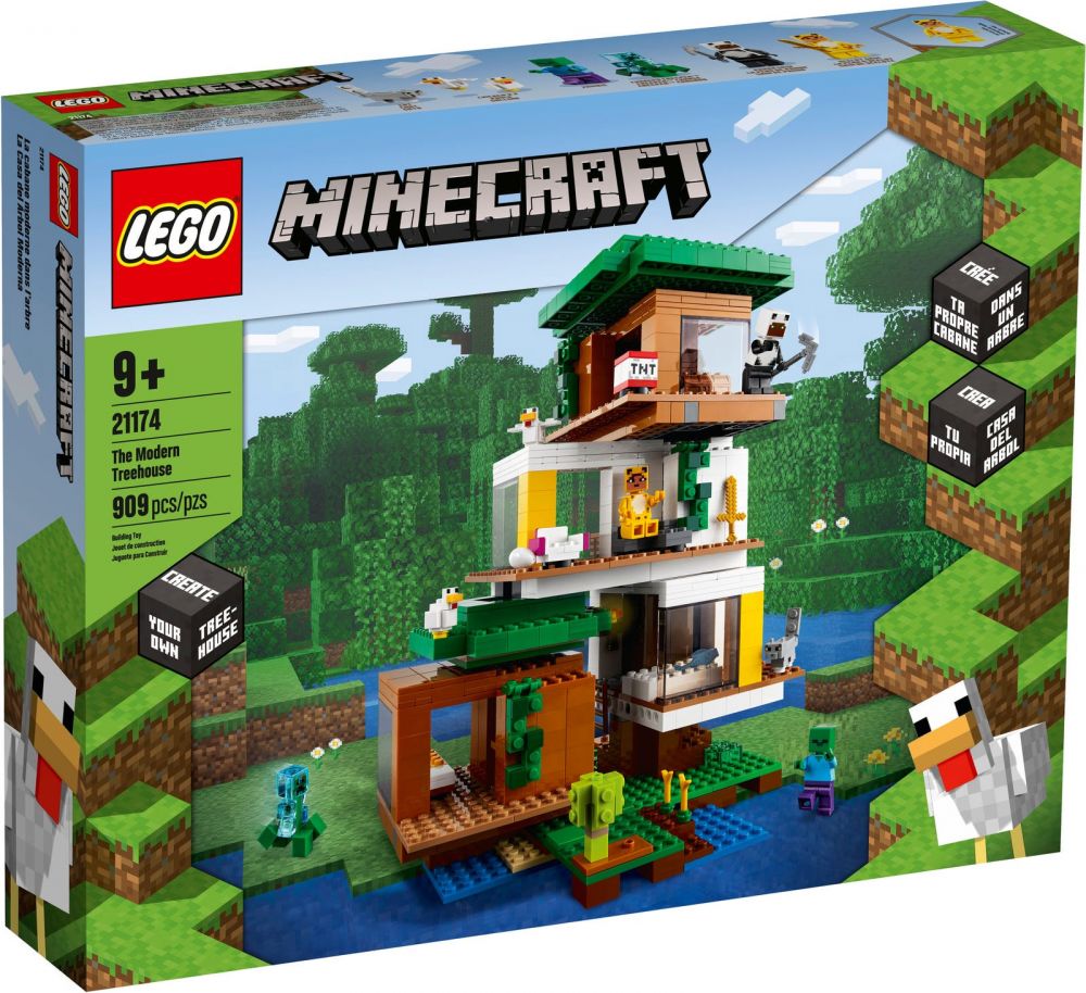 LEGO Minecraft 21174 pas cher, La cabane moderne dans l'arbre