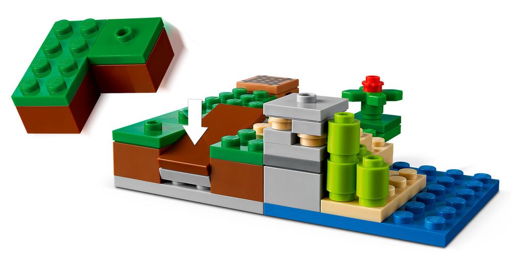 LEGO Minecraft 21177 pas cher, L'embuscade du Creeper