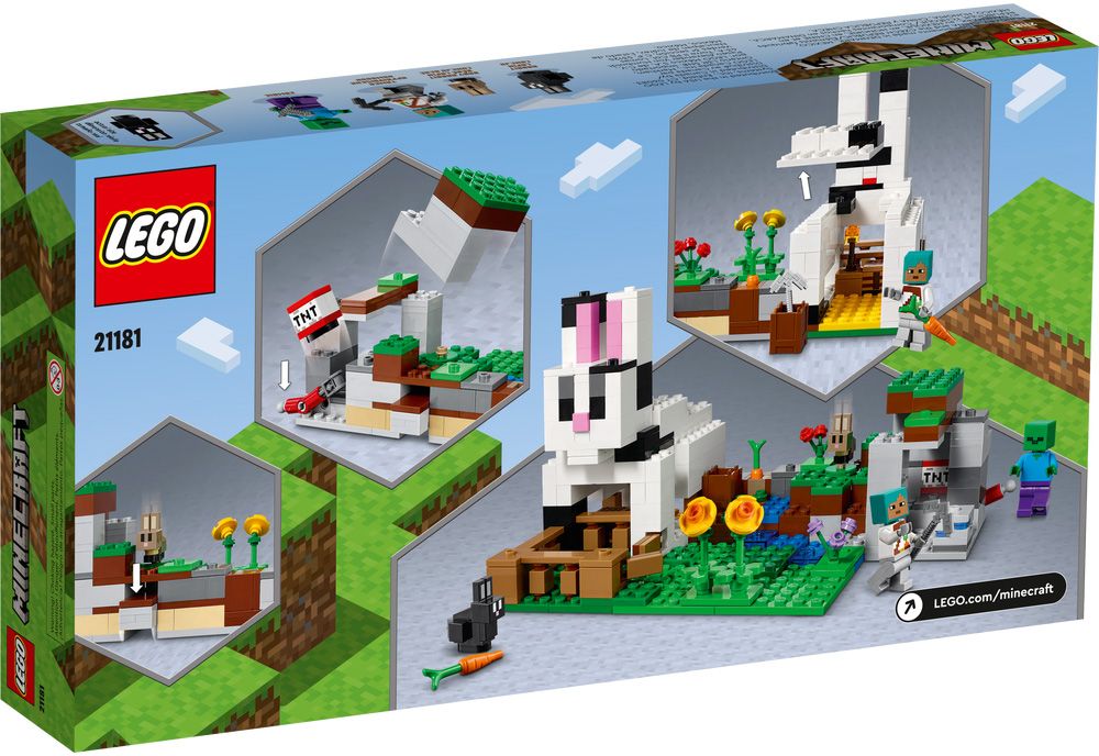 LEGO Minecraft 21181 pas cher, Le ranch lapin