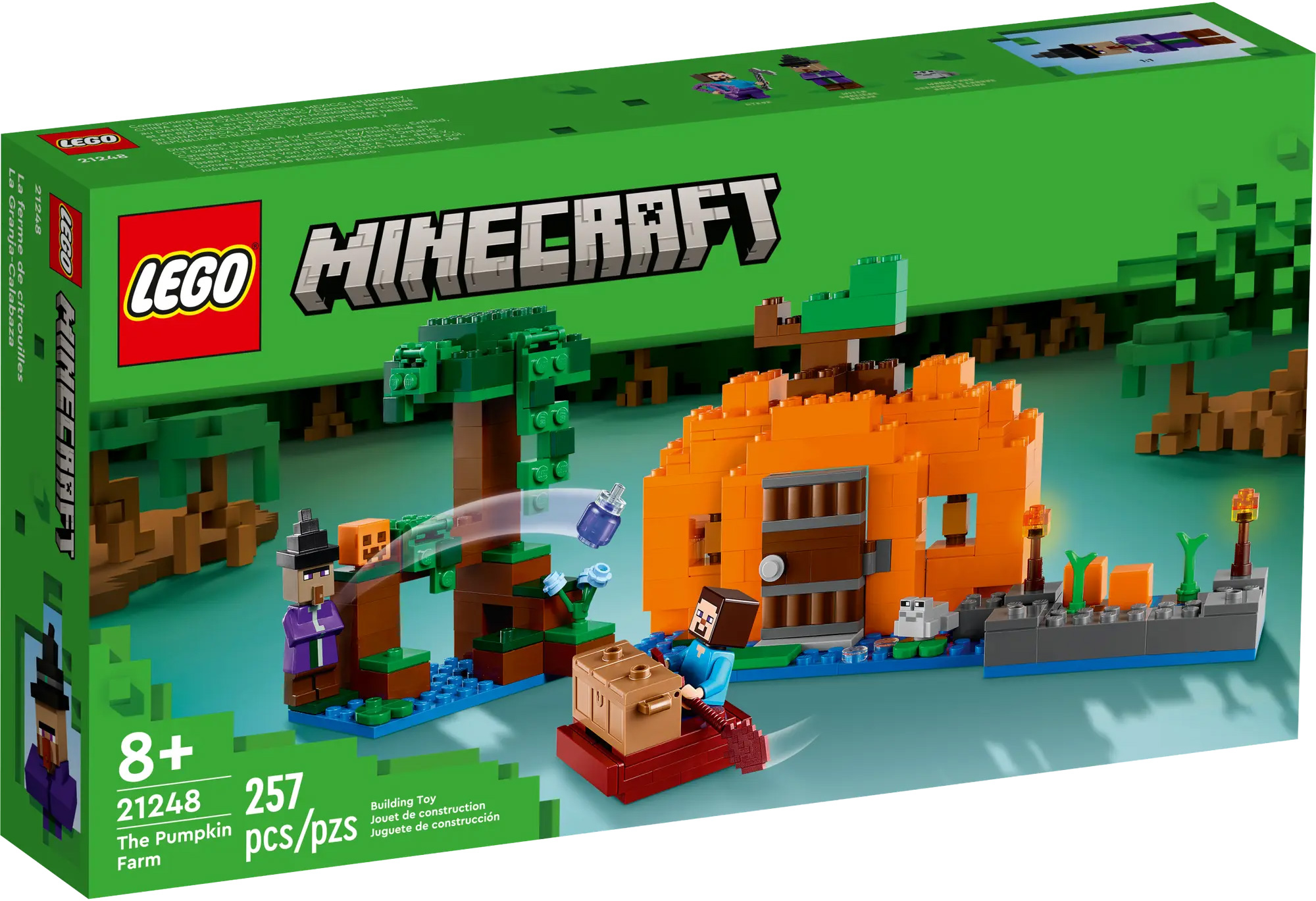 Lego minecraft 21247 la maison axolotl, jouets pour enfants avec