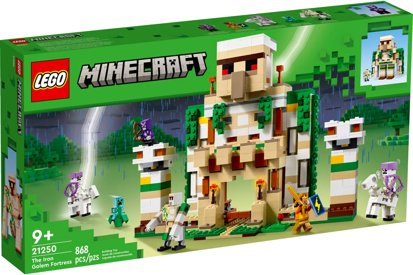 LEGO Minecraft 21250 pas cher, La forteresse du golem de fer