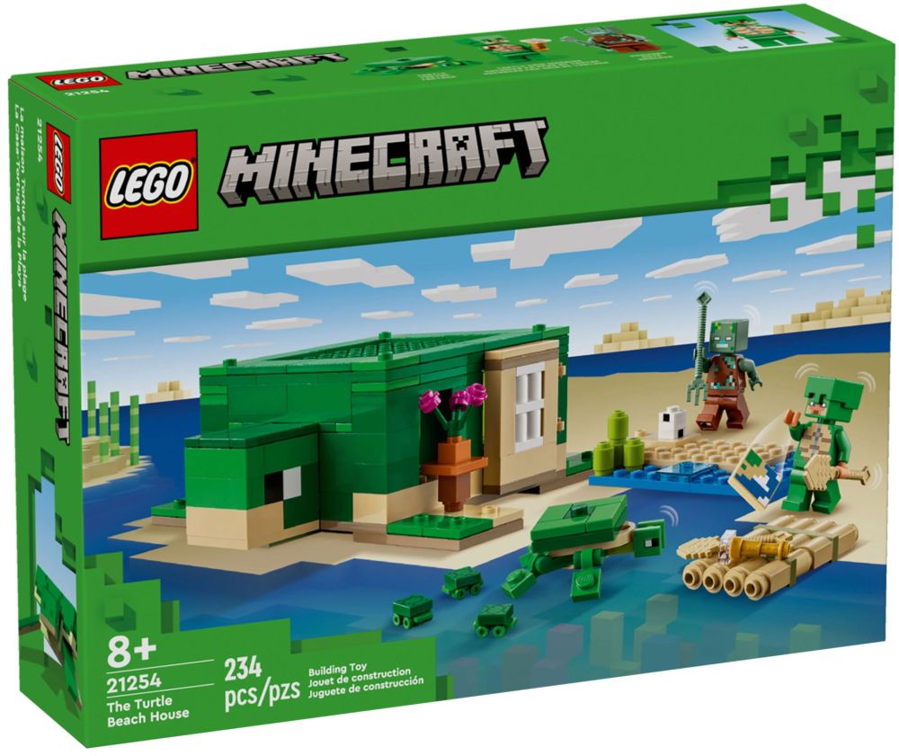 LEGO Minecraft 21254 pas cher, La maison de la plage de la tortue