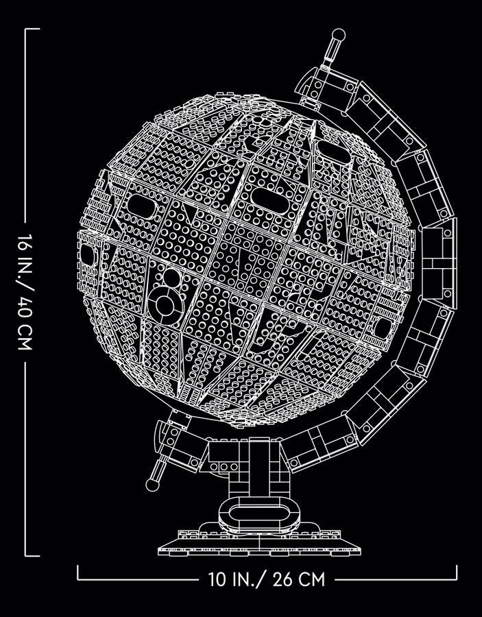 LEGO Ideas Le globe terrestre 21332 Ensemble de construction (2585 pièces)  
