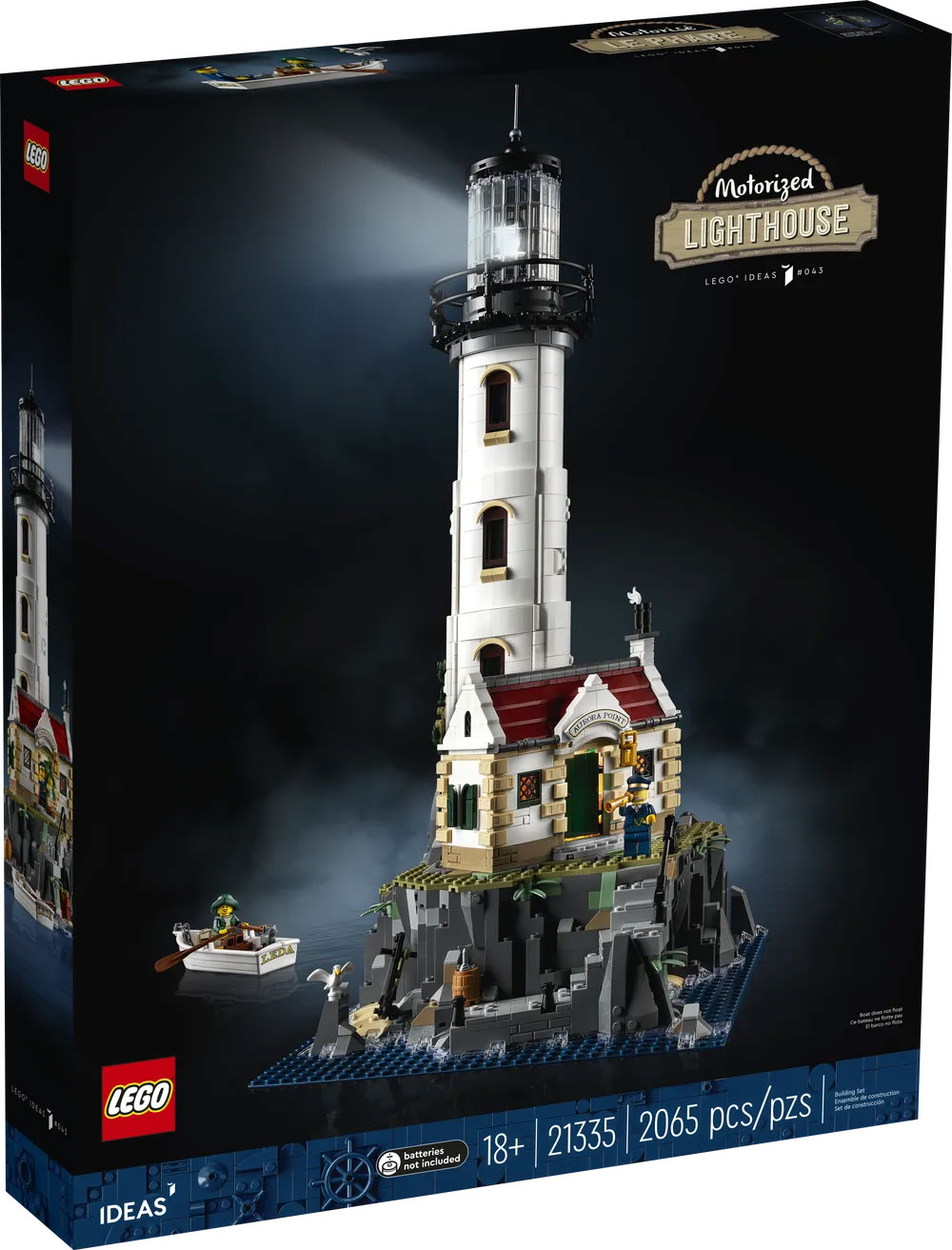 LEGO Ideas 21335 pas cher, Le phare motorisé
