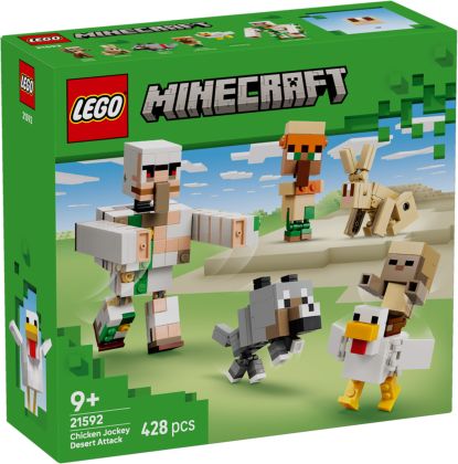 LEGO Minecraft 21592 L’attaque du désert du Poulet chevauché