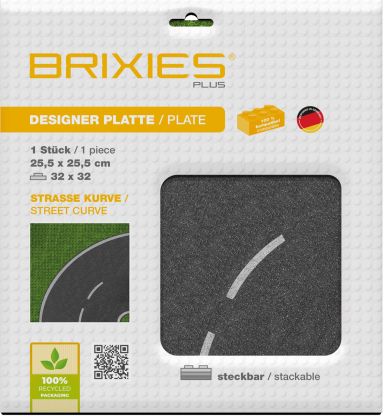 Brixies Plaques 225-006 Plaque de sol Route courbée 32 x 32