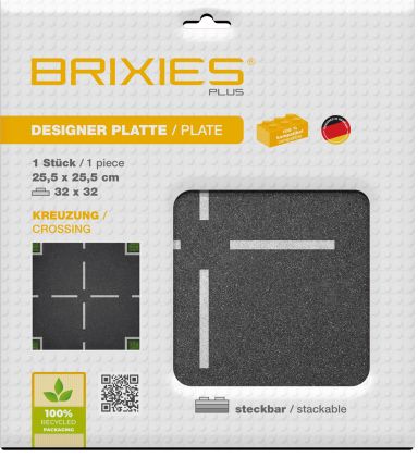 Brixies Plaques 225-007 Plaque de sol Croisement de Route 32 x 32
