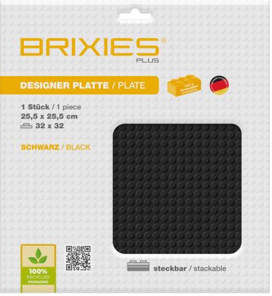 Brixies Plaques 225-012 Plaque de sol noire 32 x 32