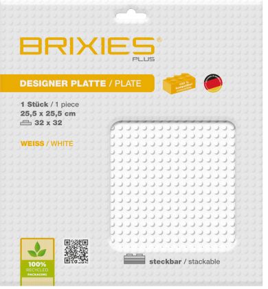 Brixies Plaques 225-013 Plaque de sol blanche 32 x 32