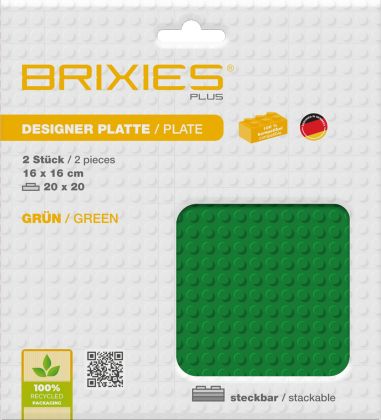 Brixies Plaques 225-014 Plaque de sol verte 20 x 20 Lot de 2