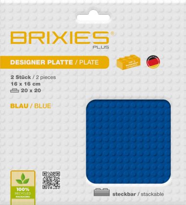 Brixies Plaques 225-015 Plaque de sol bleue 20 x 20 Lot de deux
