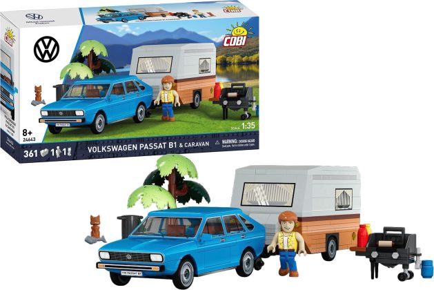 COBI Action Town 24643 Volkswagen Passat B1 & Caravane