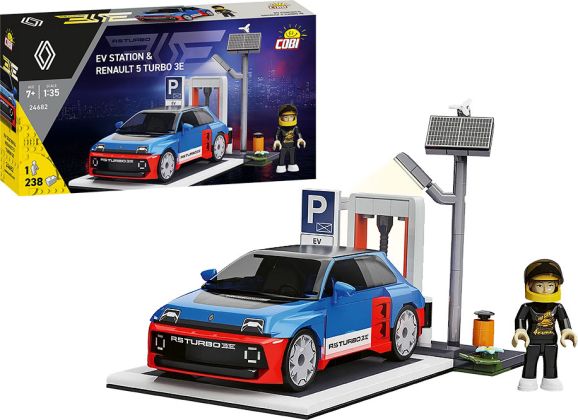 COBI Action Town 24682 EV Station & Renault 5 Turbo 3E