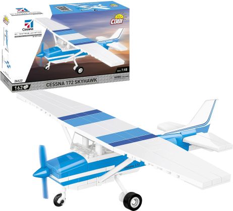 COBI Action Town 26622 Cessna 172 Skyhawk-White-Blue