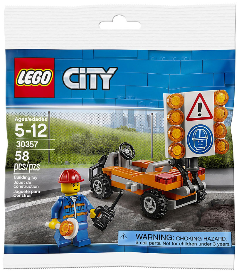 LEGO City 30357 pas cher, Les travaux routiers (Polybag)