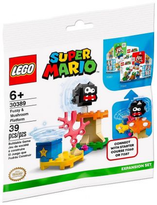 LEGO Super Mario 30389 Ensemble d'extension Fuzzy et plateforme champignon (Polybag)