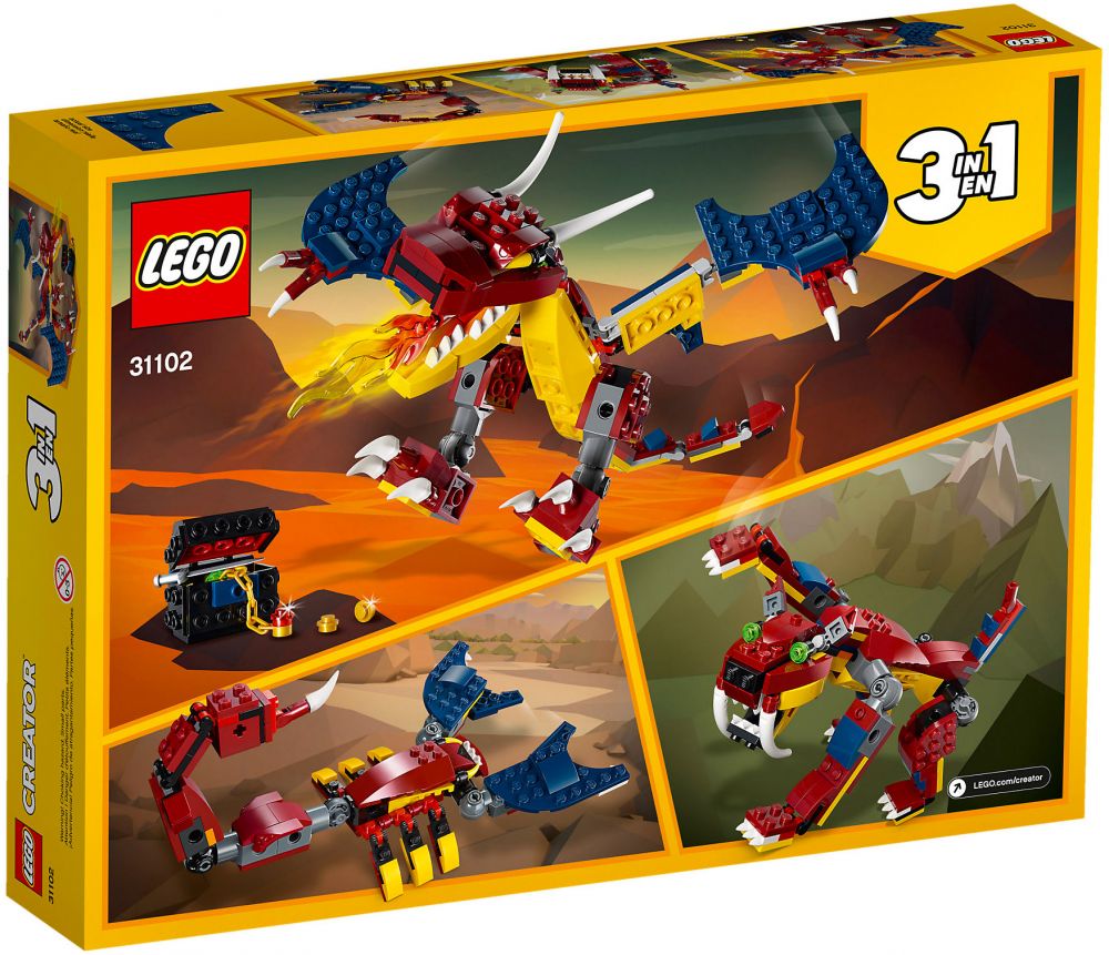 LEGO Creator 31102 pas cher, Fire Dragon