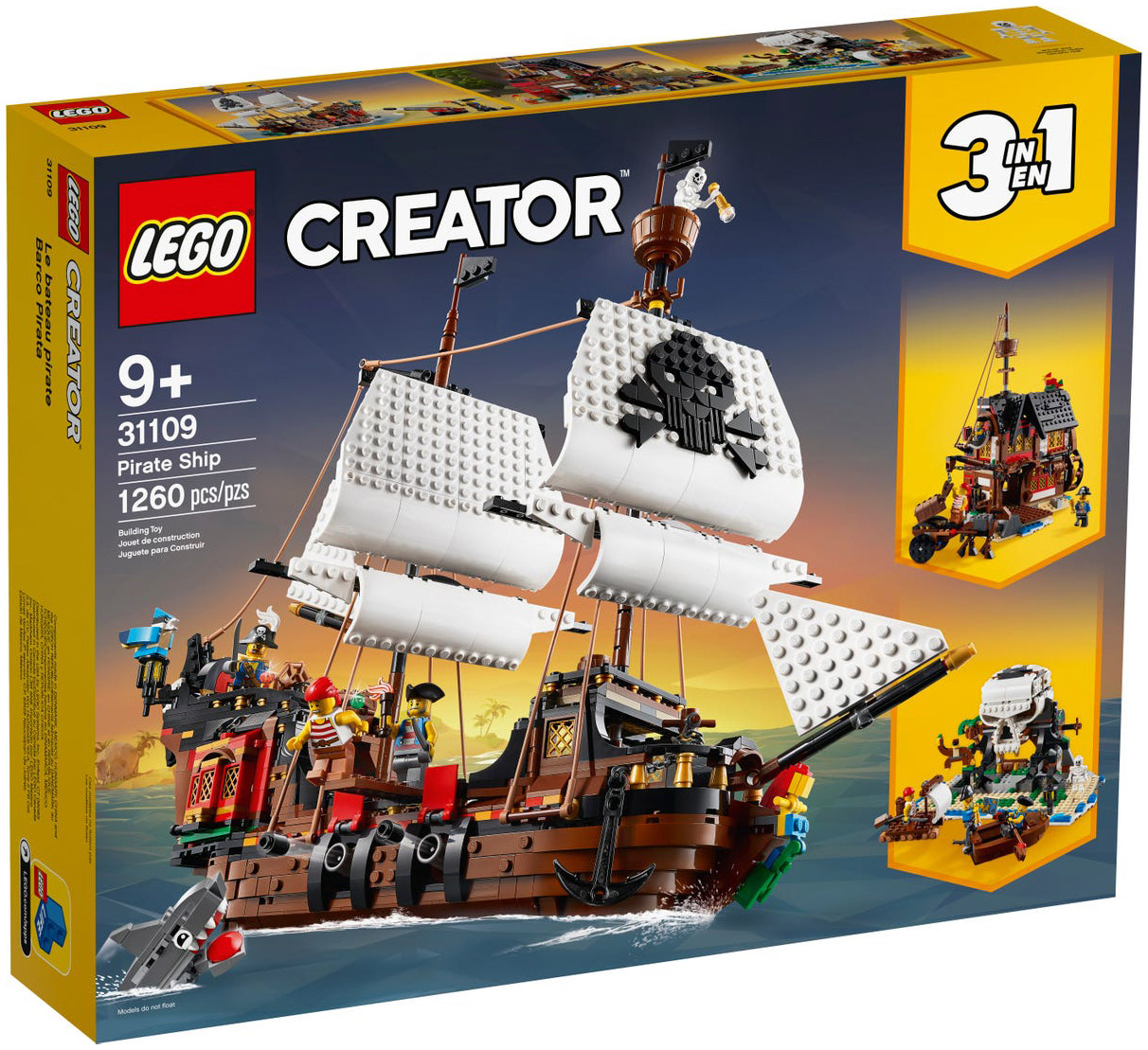 LEGO Creator 31109 pas cher, Le bateau pirate