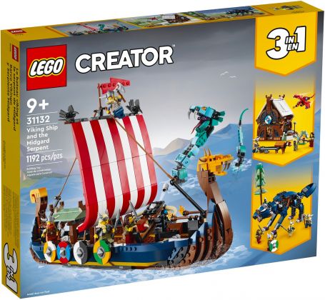 LEGO Creator 31132 Le bateau viking et le serpent de Midgard