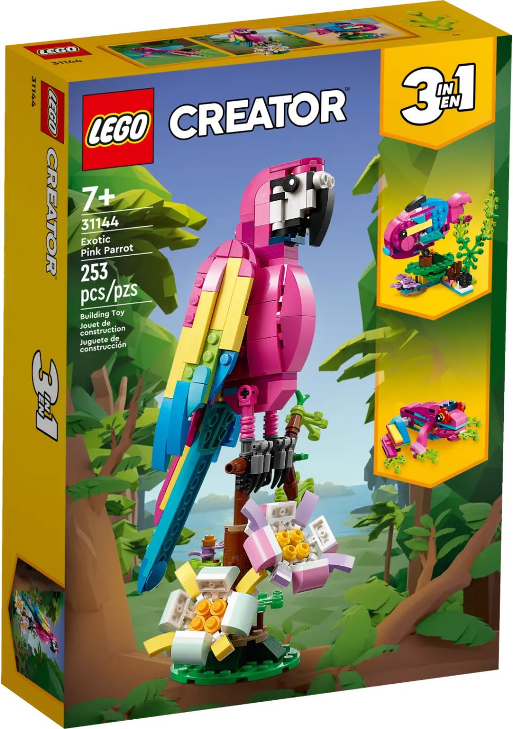 LEGO Creator 31144 pas cher, Le perroquet exotique rose