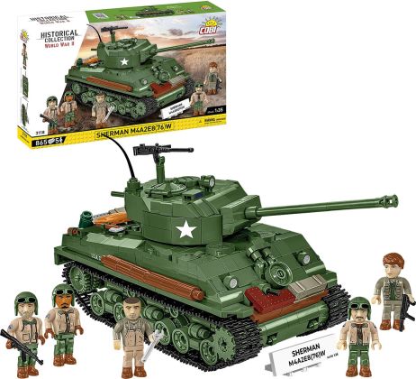 COBI Collection Historique (Historical Collection) 3118 Sherman M4A2E8(76)W