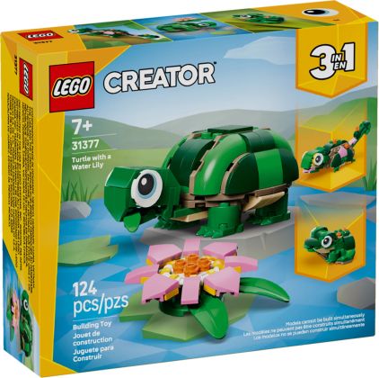 LEGO Creator 31377 La tortue et la fleur de nénuphar
