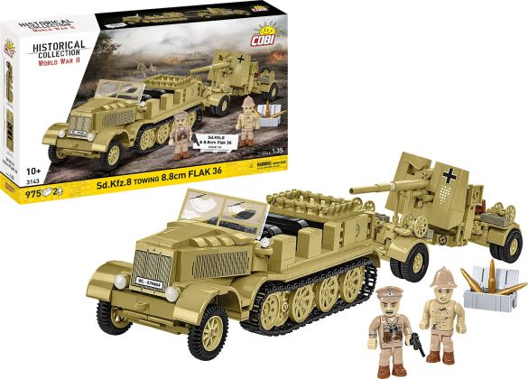 COBI Collection Historique (Historical Collection) 3143 Sd.Kfz.8 Towing 8.8 cm Flak 36