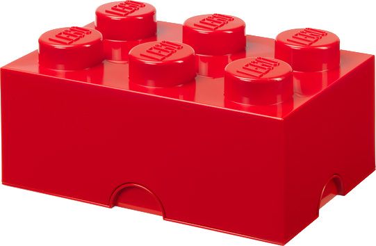 LEGO Rangements 40000800 Brique de rangement rouge 6 plots