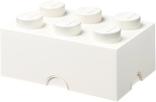 LEGO Rangements 40000804 Brique de rangement blanche 6 plots