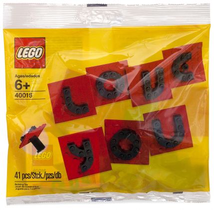 LEGO Saisonnier 40016 Valentine Letter Set (Polybag)