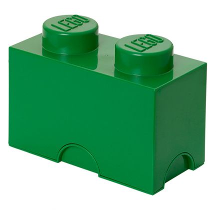 LEGO Rangements 40021734 Brique de rangement verte 2 plots
