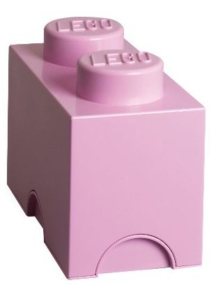 LEGO Rangements 40021738 Brique de rangement rose clair 2 plots