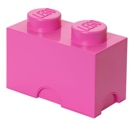 LEGO Rangements 40021739 Brique de rangement rose 2 plots