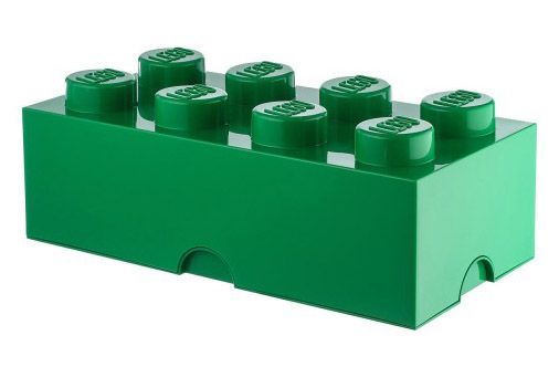 LEGO Rangement 40041734 Brique de rangement verte 8 Plots