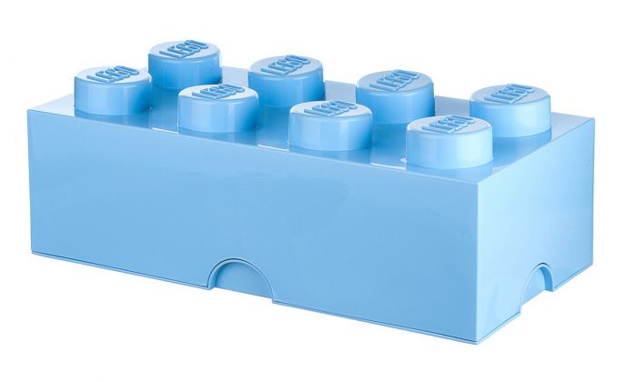 LEGO Rangements 40041736 Brique de rangement bleue claire 8 Plots