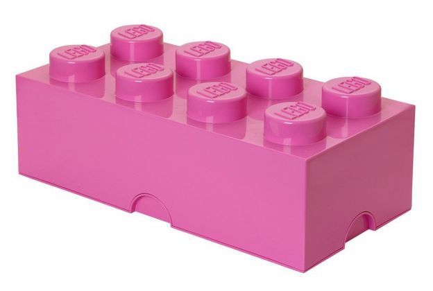 LEGO Rangements 40041739 Brique de rangement rose 8 Plots